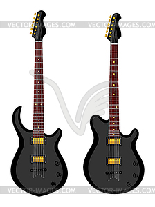 Modern electric guitars. Flat design - vector image