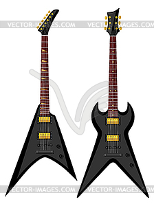 Metal electric guitars - vector image