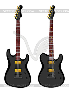 Modern electric guitars - vector clip art