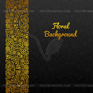 Background with traditional floral ornament - vector image