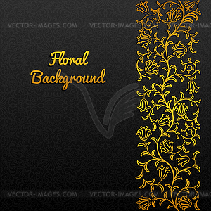 Background with traditional floral ornament - vector image