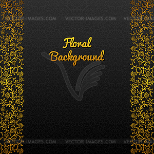 Background with traditional floral ornament - vector clip art