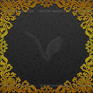 Frame with traditional floral ornament - vector clipart