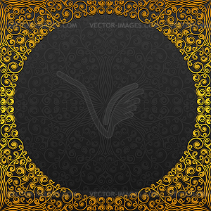 Frame with traditional floral ornament - vector image
