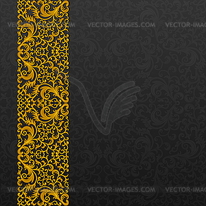 Background with vintage ornament - vector image