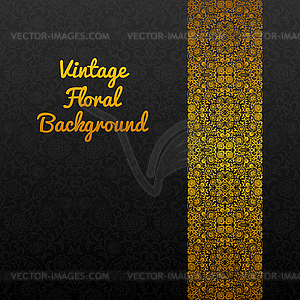 Background with vintage floral ornament - vector clipart