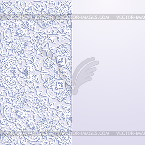 Background with vintage floral ornament - vector image