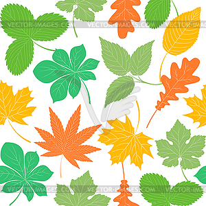 Seamless pattern with autumn leaves - vector EPS clipart