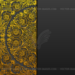 Background with vintage floral ornament - vector clipart