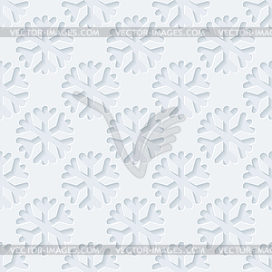 Seamless pattern with decorative snowflakes - royalty-free vector clipart