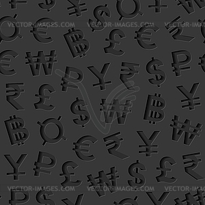 Seamless pattern with currency symbols - vector image