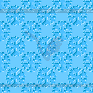 Seamless pattern with decorative snowflakes - vector EPS clipart