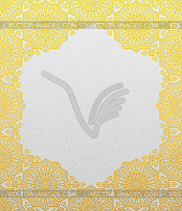 Decorative frame with traditional floral ornament - vector clipart / vector image