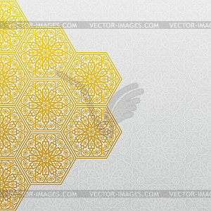 Decorative background with traditional floral - vector clipart