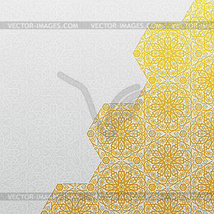 Decorative background with traditional floral - vector image