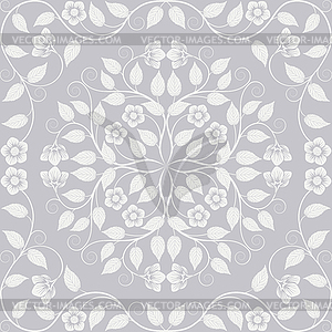 Seamless pattern with floral ornament - vector image