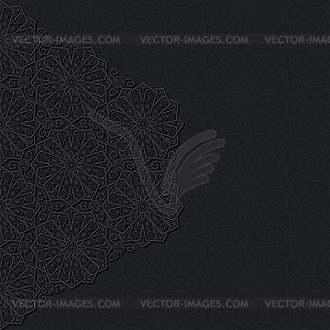 Decorative background with traditional floral - royalty-free vector clipart