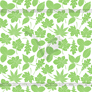 Decorative seamless pattern with leaves - vector clipart