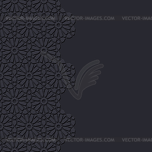 Декоративный фон с традиционным орнаментом - черно-белый векторный клипарт