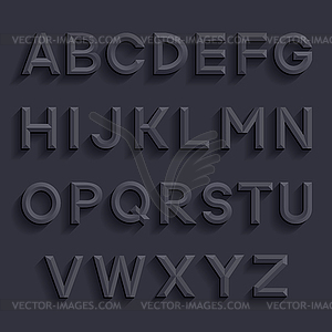 Декоративный алфавит с тиснением - изображение в векторном виде