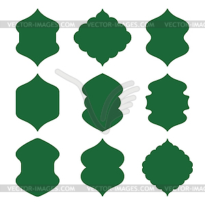 Set of oriental frames - vector image