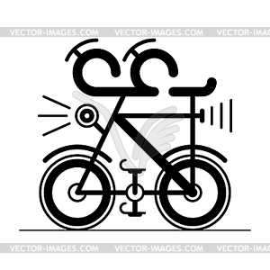 Bicycle bike icon - vector image