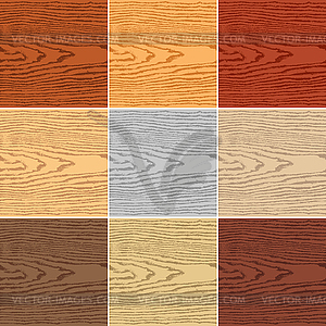 Set color wood texture - stock vector clipart