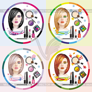 clipart of four girls playing