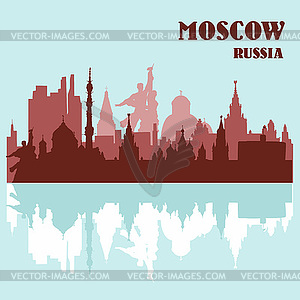 Moscow skyline, Russia - vector image