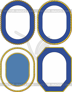 Set of ship emblem crest templates - vector clip art