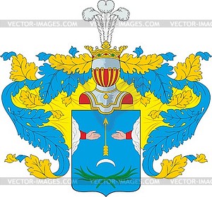 Koshelev family coat of arms - vector clip art