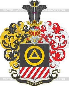 Popov family coat of arms - vector image