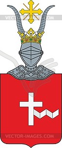 Polish family coat of arms Debno - vector clipart