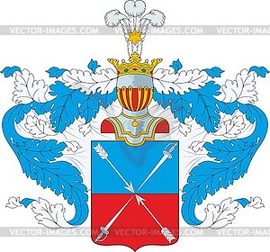 Gladkov family coat of arms - vector image