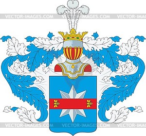 Golikov family coat of arms - vector clipart