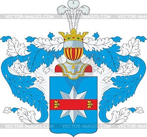 Голиковы, фамильный герб - векторный графический клипарт
