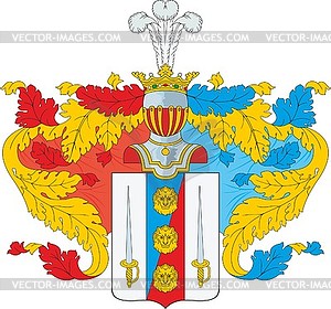 Golovkov family coat of arms - vector clipart