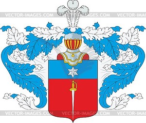 Goncharov family coat of arms - royalty-free vector clipart