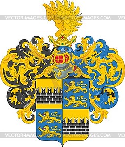 Gorbunov family coat of arms - royalty-free vector image