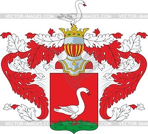 Shestakov family coat of arms - vector clipart