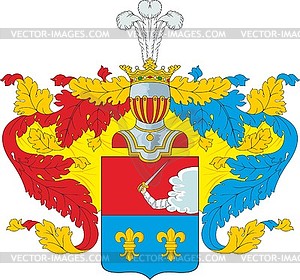 Zverev family coat of arms - vector clipart