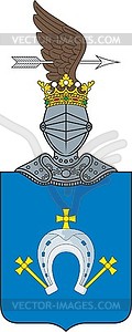 Polish family coat of arms Dabrova - vector image
