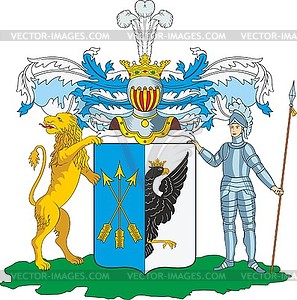 Kotenin family coat of arms - vector image