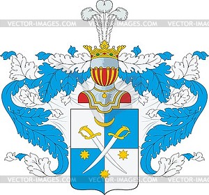 Protasov family coat of arms - vector image