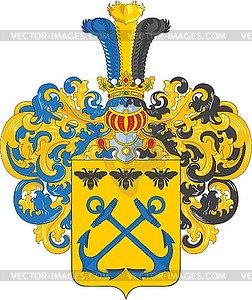 Kononov family coat of arms - vector image