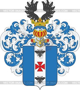 Konontsov family coat of arms - vector clip art