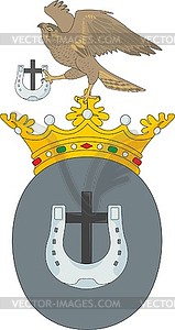 Kozlovsky family coat of arms (Jastrzebiec 10) - vector image