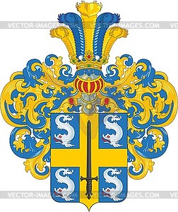 Larionov family coat of arms - vector image