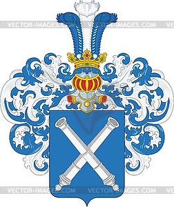 Lavrentiev family coat of arms - vector clipart