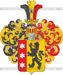 Levin family coat of arms - vector clipart